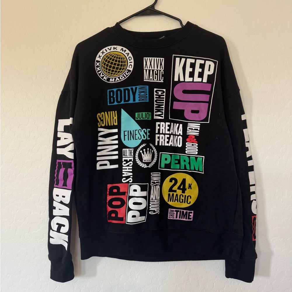Bruno Mars Concert 24K Magic World Tour 2018 Sweatshirt size large